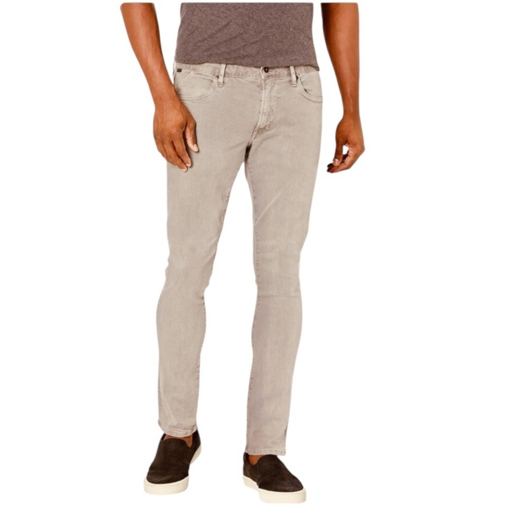 John Varvatos Matchstick Slim Skinny Jean Pants, Feather Light Grey,‎ Size 31